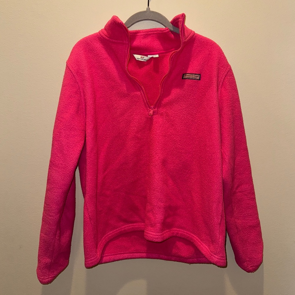 Vineyard Vine Quarter Zip | Medium | Pink